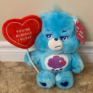 Grumpy Care Bear NEW Red Heart Valentine Plush 12 inch blue red love